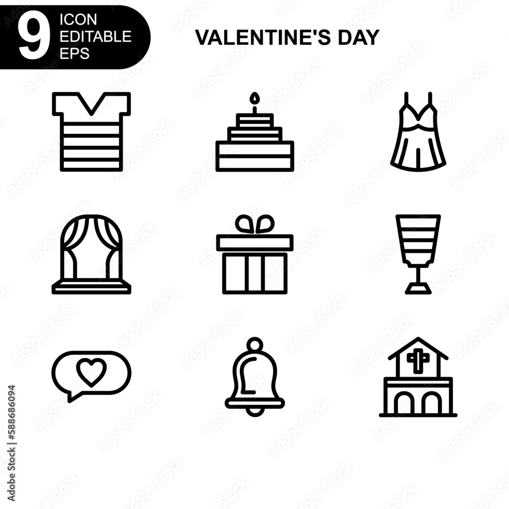 valentine's day icon or logo isolated sign symbol vector illustration - Collection of high quality black style vector icons valentine's day icon or logo isolated sign symbol vector illustration - Collection of high quality black style vector icons