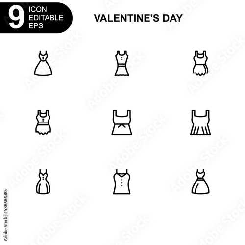 valentine's day icon or logo isolated sign symbol vector illustration - Collection of high quality black style vector icons