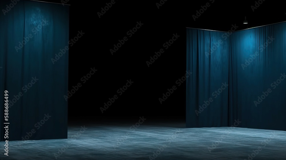 Studio backdrop or dark blue room. AI-generated images Studio backdrop or dark blue room. AI-generated images