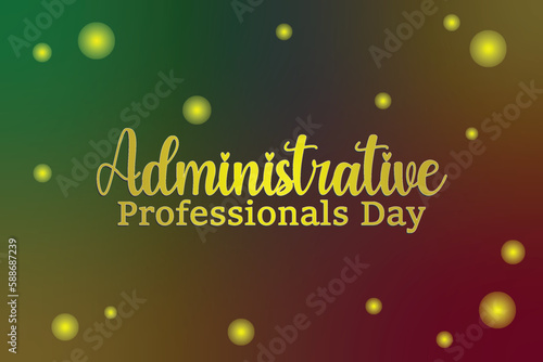 Administrative Professionals' Day. Appreciation template for banner, card, poster, modern background illustration photo