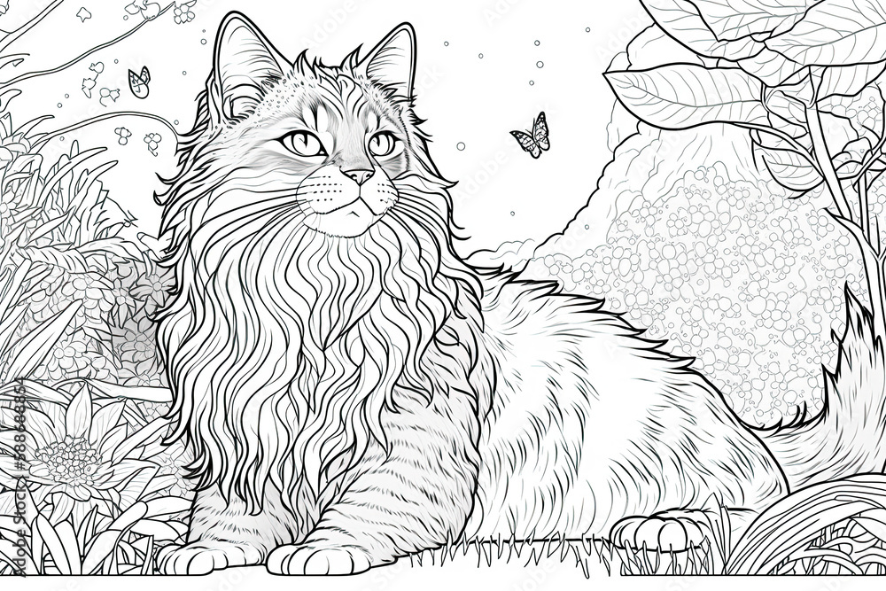 Colour in beautiful Maine Coon cats to add colour to your day Colour in beautiful Maine Coon cats to add colour to your day