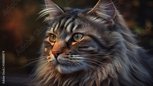 Maine Coon cats come to life in these detailed illustrations © Romain