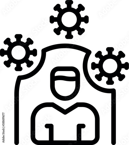 People virus protection icon outline vector. Herd medicine. Vaccine disease