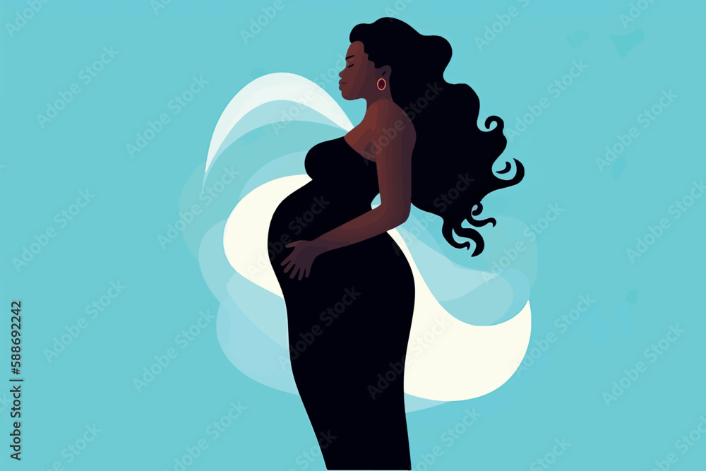 beautiful-black-dark-skin-pregnant-woman-banner-with-copy-space