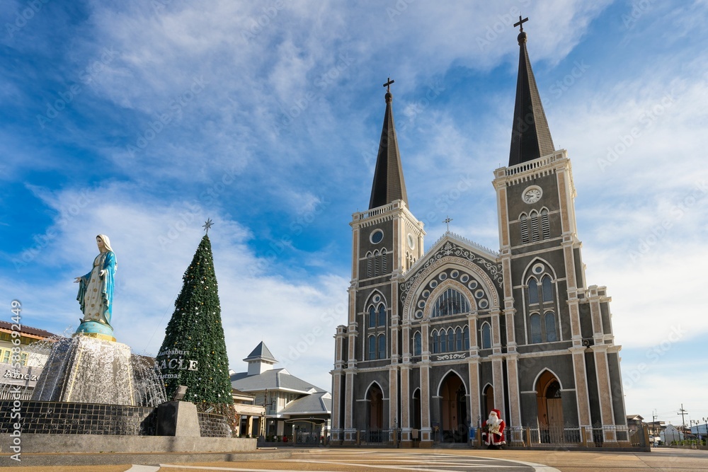View of the Cathedral of the Immaculate Conception in Chanthaburi, Thailand