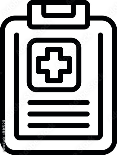 Medicine clipboard icon outline vector. Herd group. Vaccine disease