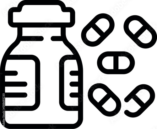 Capsule immunity icon outline vector. Herd people. Vaccine protection