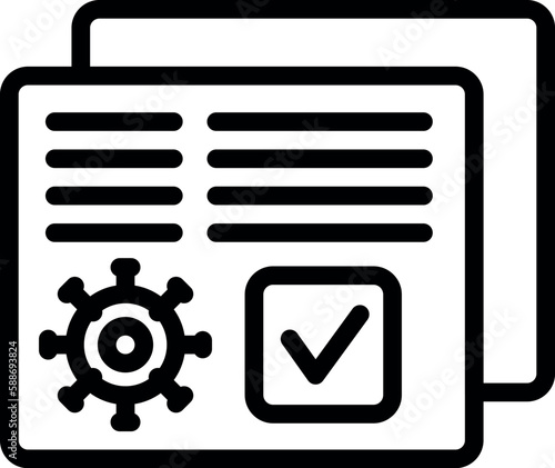 Certificate disease icon outline vector. Herd vaccine. Alert immune