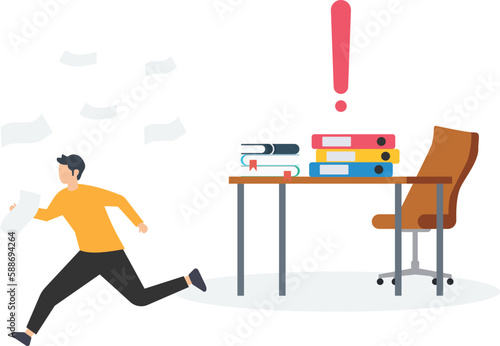Great resignation, employee resign, quit or leaving company, people management or human resources problem concept, employee resign concept 
