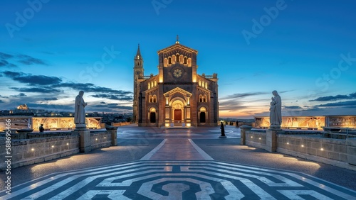 The beautiful Sanctuary of Ta Pinu on Gozo, Malta