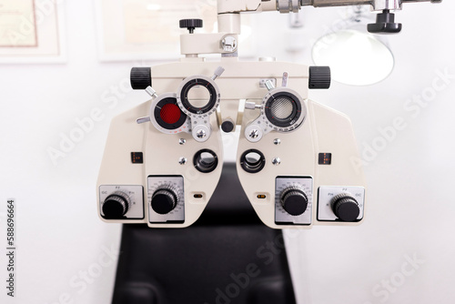 Phoropter in a ophtalmology clinic