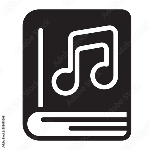audiobook glyph icon