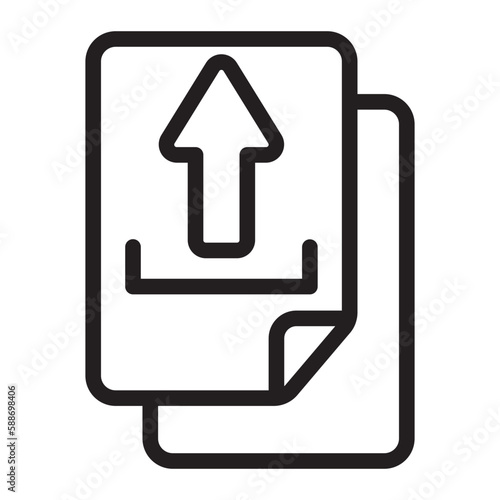 upload line icon