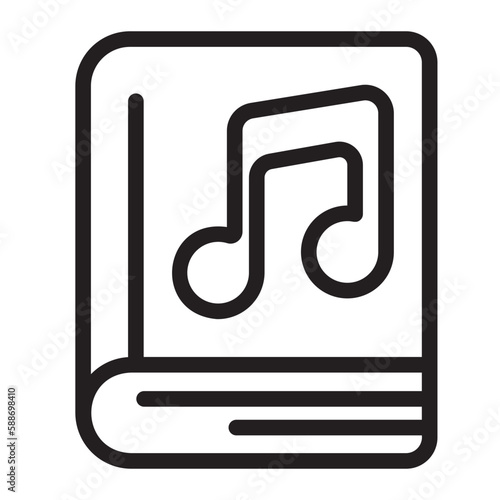 audiobook line icon