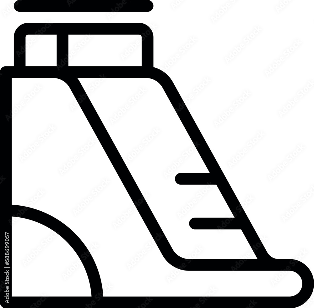 High ramp icon outline vector. Sport design. City wall High ramp icon outline vector. Sport design. City wall