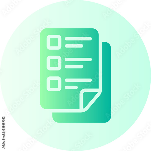 exam gradient icon