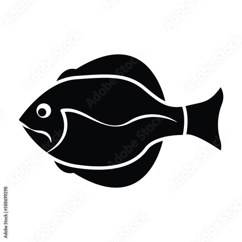 fish, icon, vector, design, template, illustrasi, logo, flat, style, trendy, collection