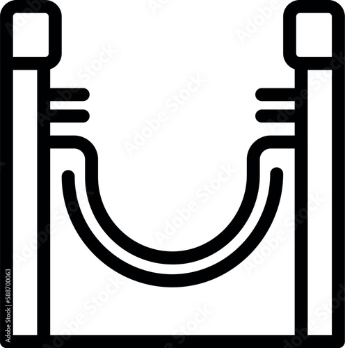 Park ramp icon outline vector. Sport skateboard. City playground