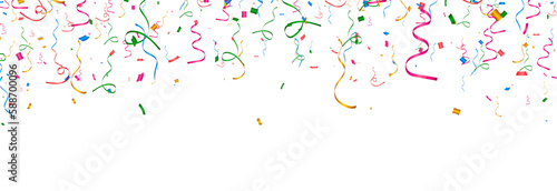 Vector confetti png. Multi-colored tinsel, confetti fall from the sky on a transparent background. Multicolored confetti png. holiday, birthday.