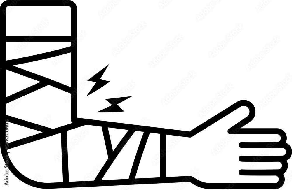 Broken Arm Icon Broken Arm Icon