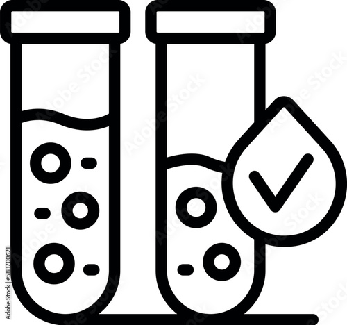 Water test tube icon outline vector. Tank treatment. Clean pipe