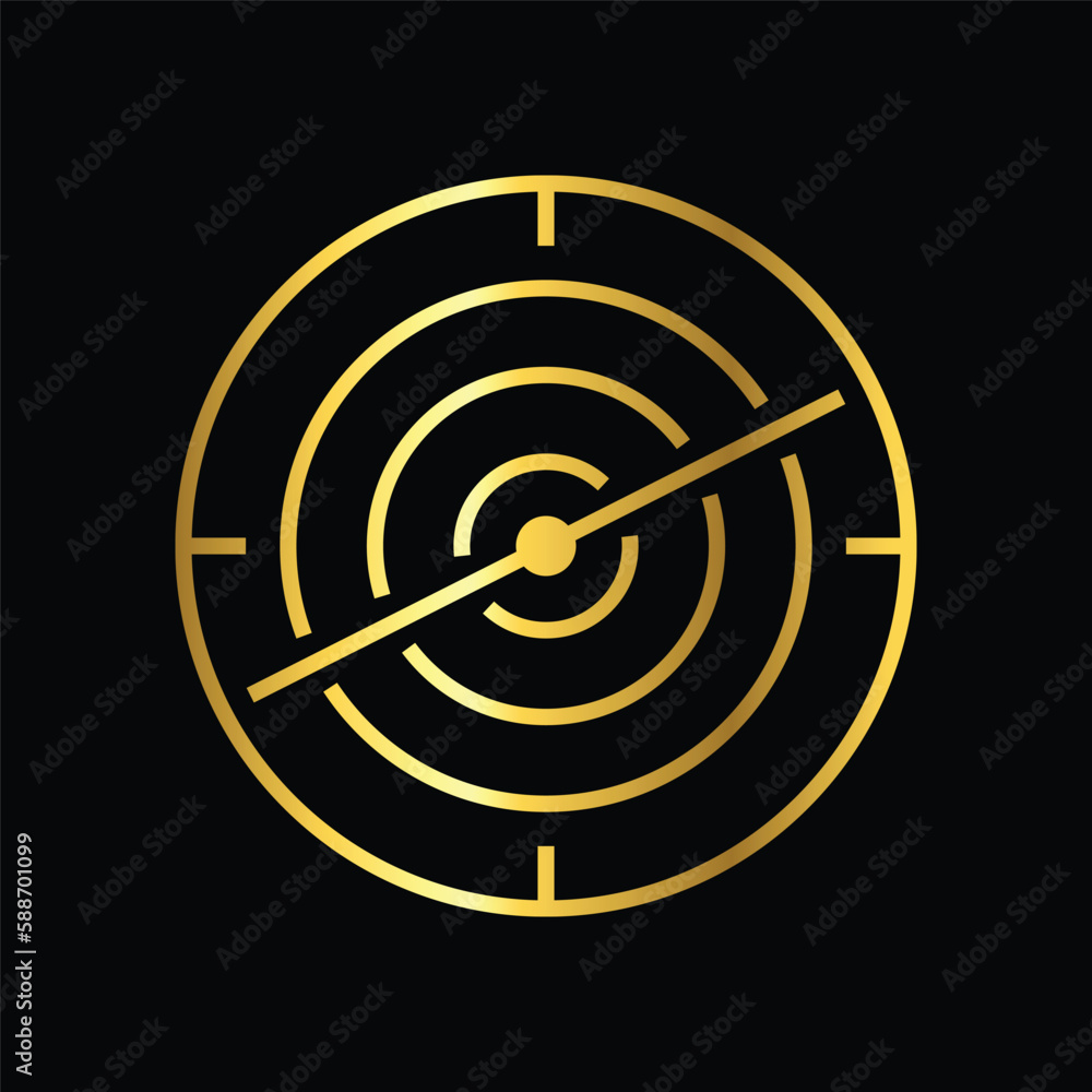 gold radar, icon, vector, design, template, illustrasi, logo, flat, style, trendy, collection gold radar, icon, vector, design, template, illustrasi, logo, flat, style, trendy, collection