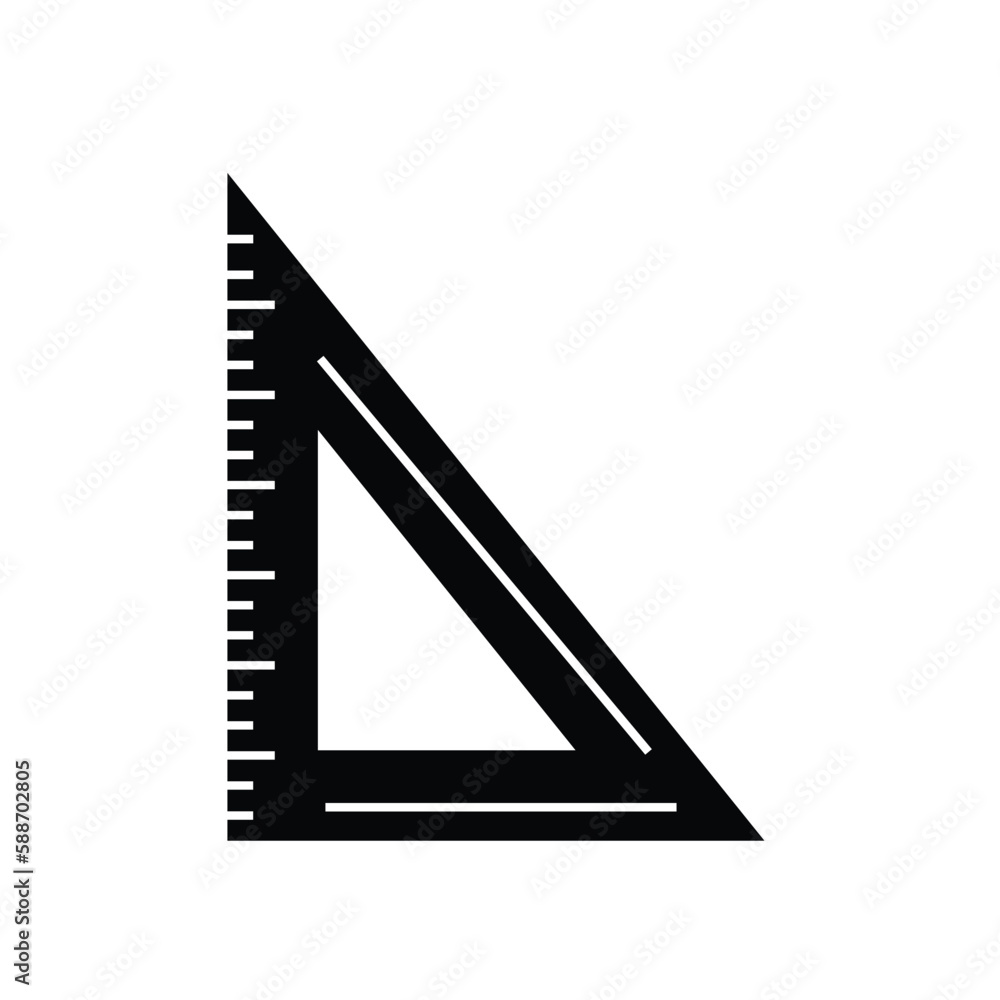 ruler, icon, vector, design, template, illustrasi, logo, flat, style, trendy, collection