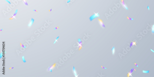 Colorful confetti and zigzag ribbons falling from above Streamers, tinsel vector