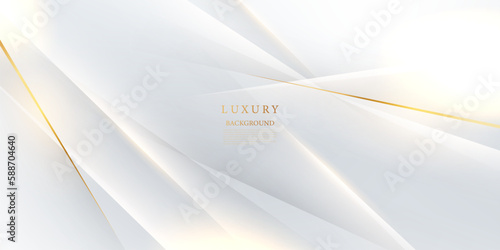 luxury white abstract background with glittering golden elements vector illustration