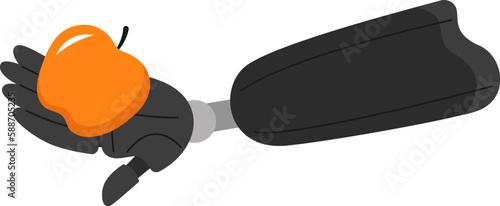 Cyber Hand Prosthesis Holding Apple