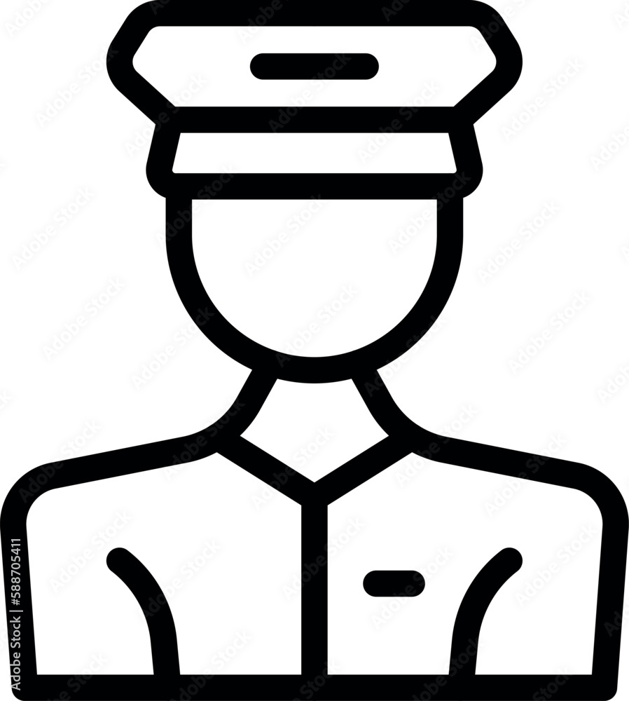 Police officer icon outline vector. Safety data. Computer secure Police officer icon outline vector. Safety data. Computer secure