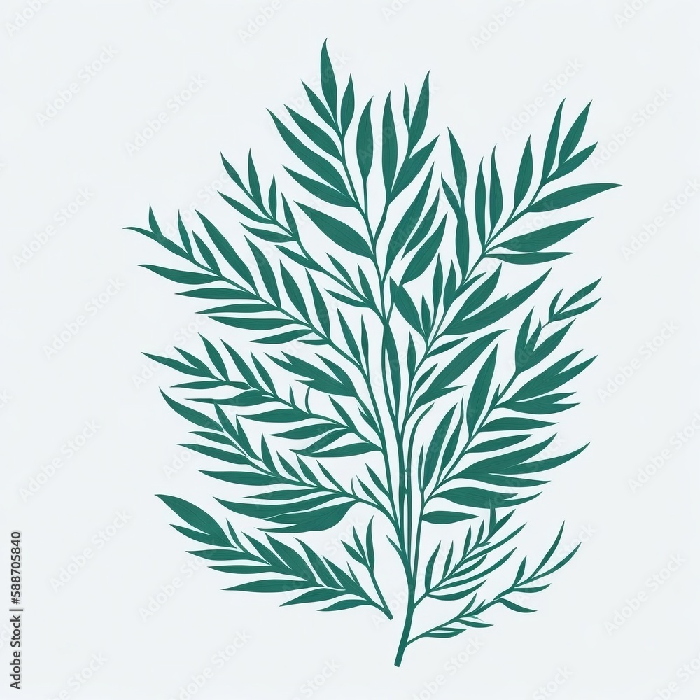 Dill Herbs Illustration. Generative AI Dill Herbs Illustration. Generative AI