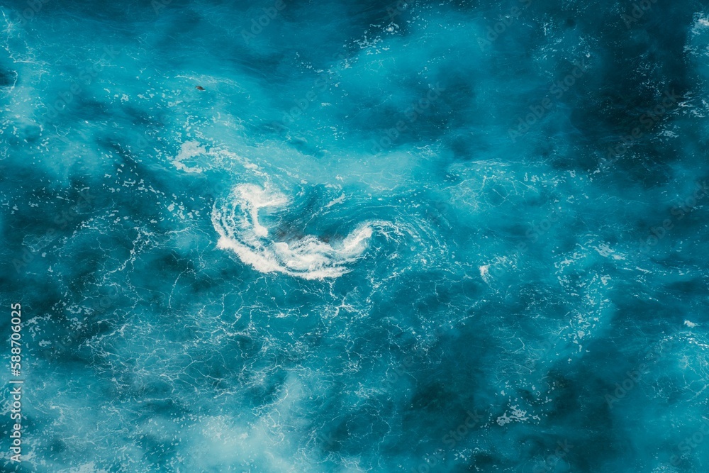 Beautiful shot of rippling flowing blue seawater Beautiful shot of rippling flowing blue seawater