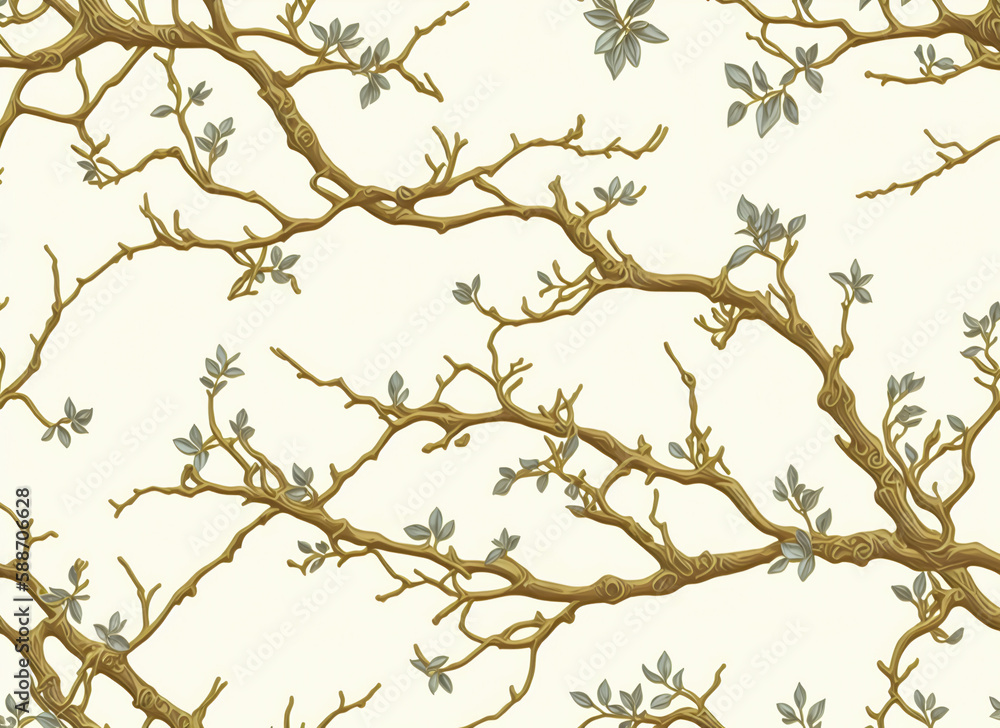 Fototapeta premium Fresh branch of flowers on a light pastel background. Empty space for text.