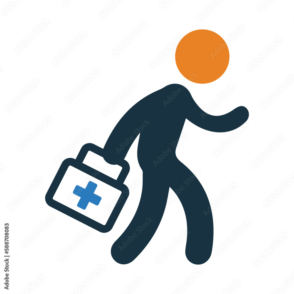doctor, first aid, bag, treatment, doctor with first aid bag icon doctor, first aid, bag, treatment, doctor with first aid bag icon