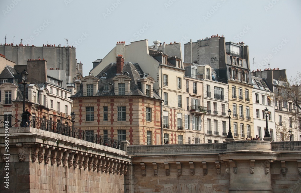 Beautiful shot of historic building exteriors in Paris, France