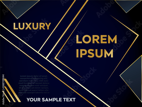 gradient golden luxury banner Vector Background