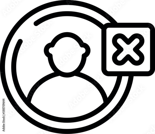 Profile attack icon outline vector. Internet account. Hacker person