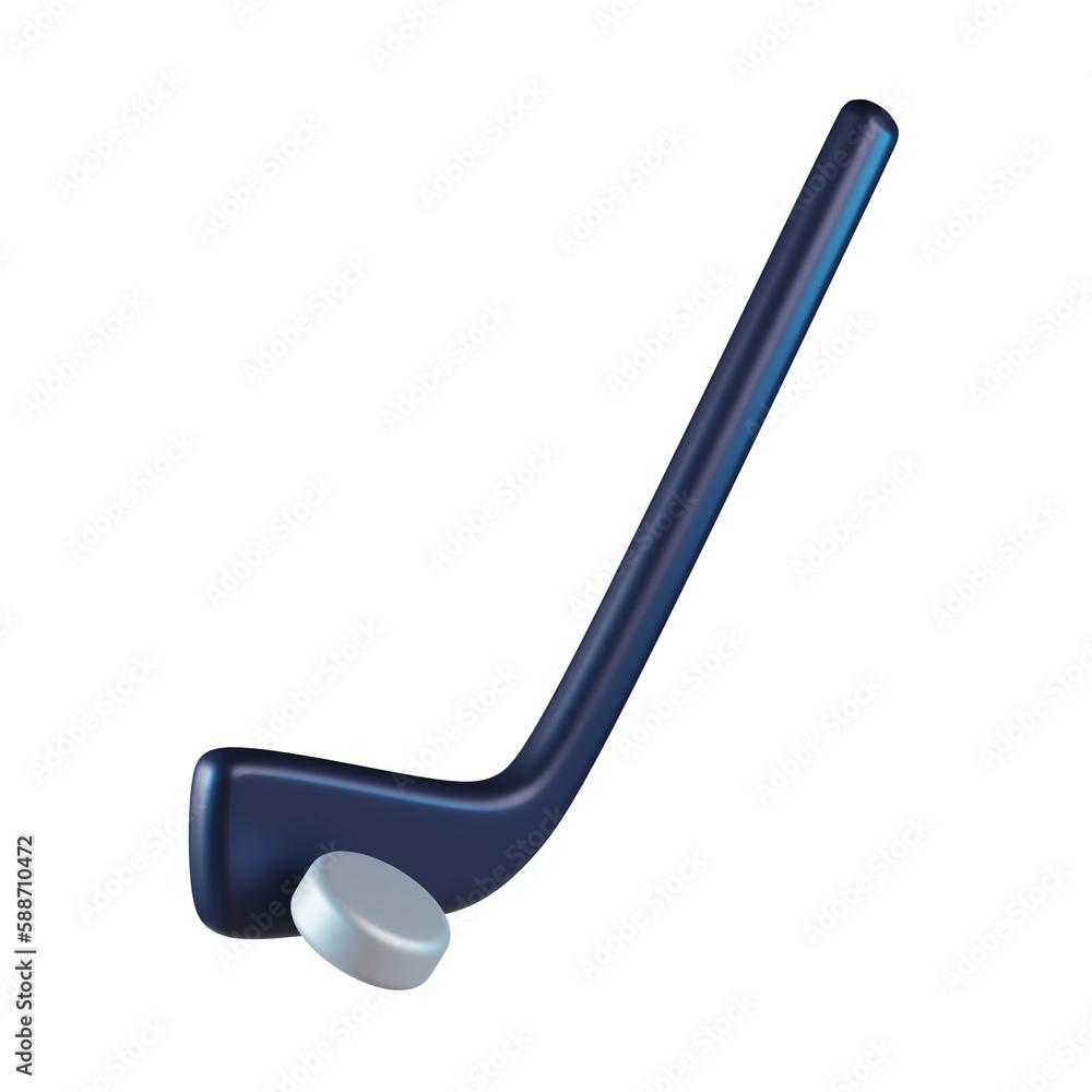 Hockey Stick Equipment 3D Icon Hockey Stick Equipment 3D Icon