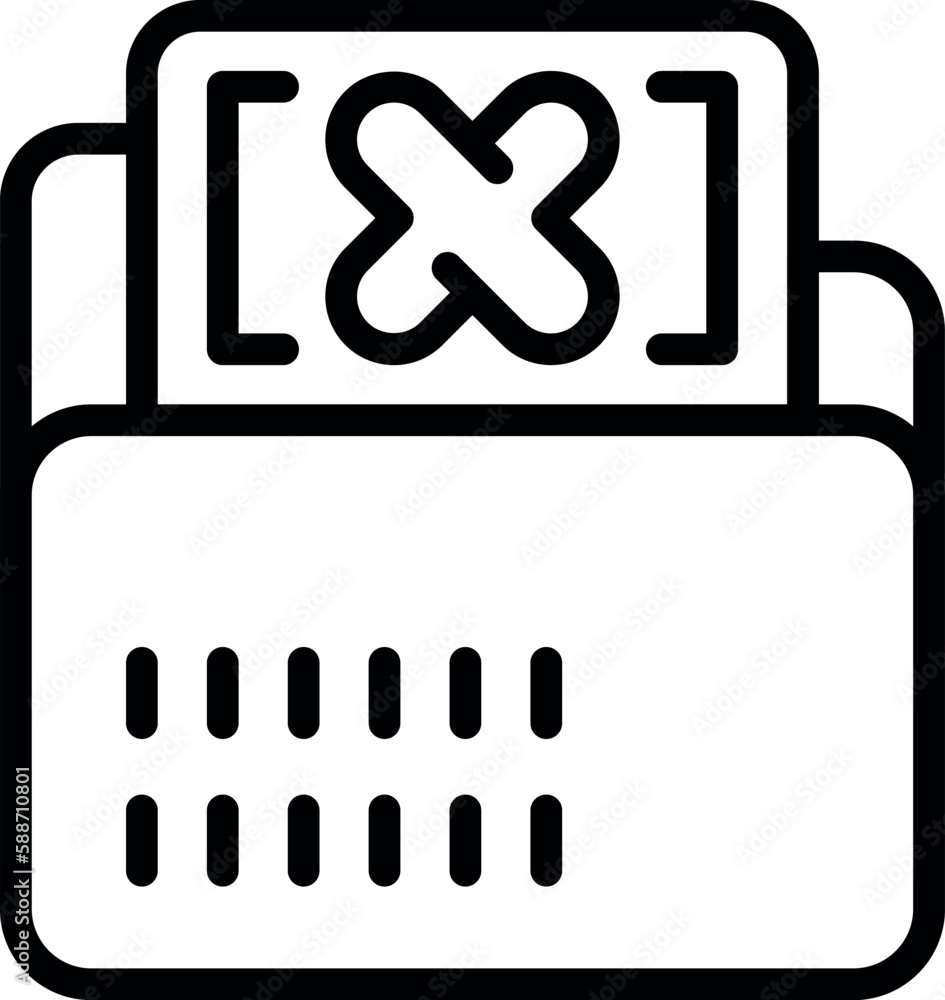 Folder lock icon outline vector. Internet account. Person forgot Folder lock icon outline vector. Internet account. Person forgot