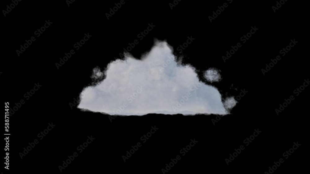 4K Cloud morphing isolated on alpha channel transparent background. Seamless loop. 4K Cloud morphing isolated on alpha channel transparent background. Seamless loop.