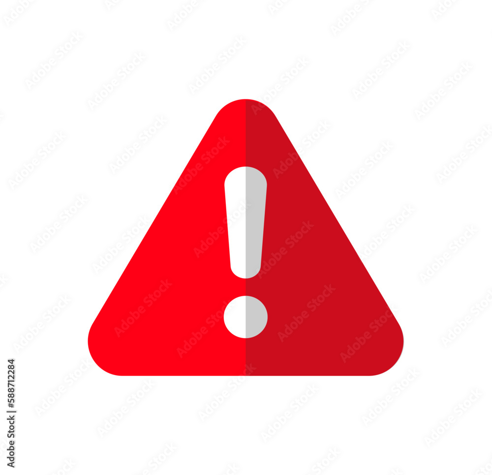 Red Exclamation Mark Warning Danger Sign Icon Isolated Vector Illustration Red Exclamation Mark Warning Danger Sign Icon Isolated Vector Illustration
