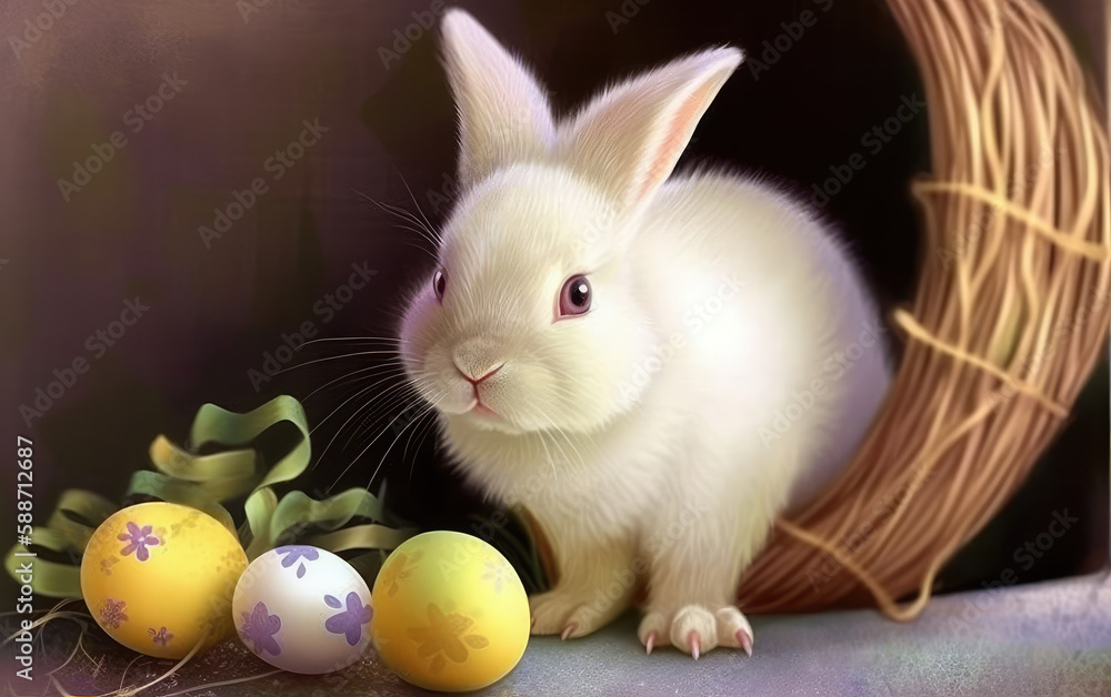 Fototapeta premium Cute easter bunny