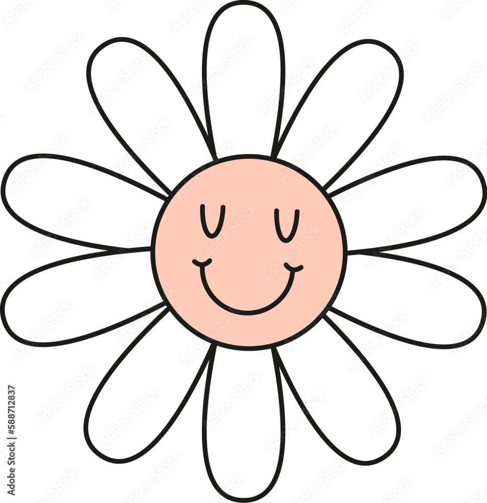Fototapeta premium Smiling Flower Character