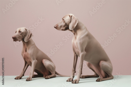 dog latex colourful animal stylish concept pet funny art fashion. Generative AI.