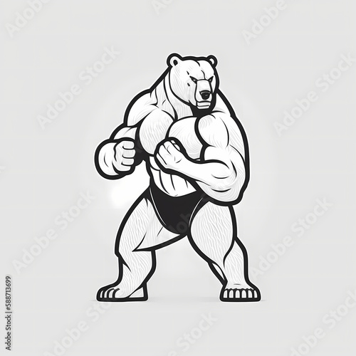 Strong Bear Muscle. Generative AI