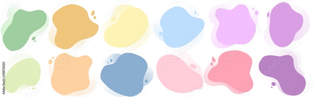 Set of colourful liquid splash shape backgrounds for WEB and APP design. Rounded, digital water shapes. Landing page design items.
Set of colourful liquid splash shape backgrounds for WEB and APP design. Rounded, digital water shapes. Landing page design items.