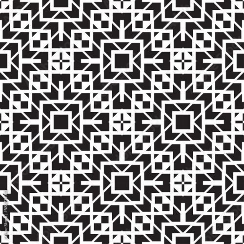 Vector seamless models. Modern stylish texture. Composition from regularly repeating geometrical element. Monochrome, simple. Vector illustrations.