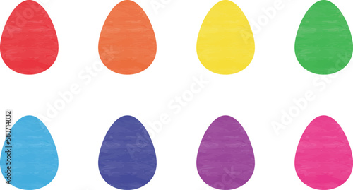 Canvas Print set of easter eggs vector image