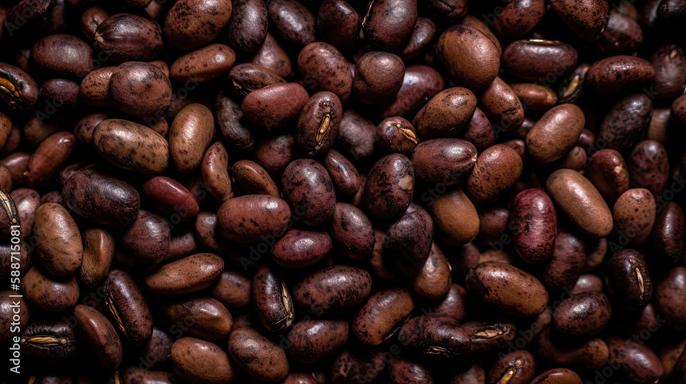Obraz premium black and white beans created with Generative AI technology
